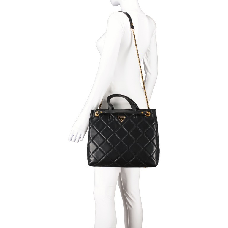 Handtasche Cessily Black, Farbe: schwarz, Marke: Guess, EAN: 0190231535041, Abmessungen in cm: 23.5x29x10, Bild 5 von 7