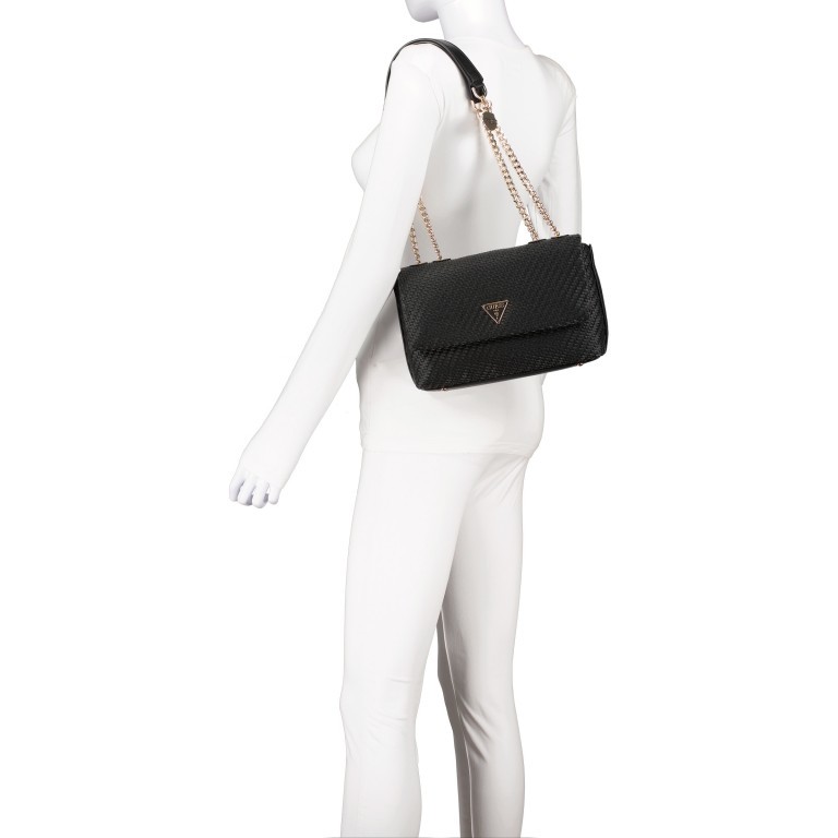 Tasche Hassie Black, Farbe: schwarz, Marke: Guess, EAN: 0190231537922, Abmessungen in cm: 26x18x6, Bild 4 von 7