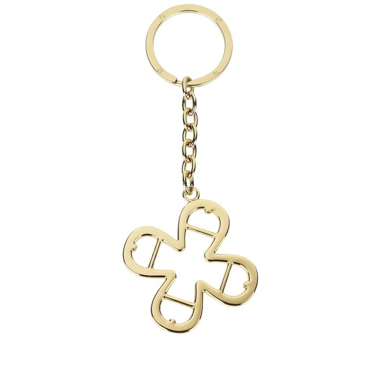 Schlüsselanhänger Kleeblatt Gold, Farbe: metallic, Marke: AIGNER, EAN: 4055539424366, Abmessungen in cm: 5.5x13x0.3, Bild 1 von 1