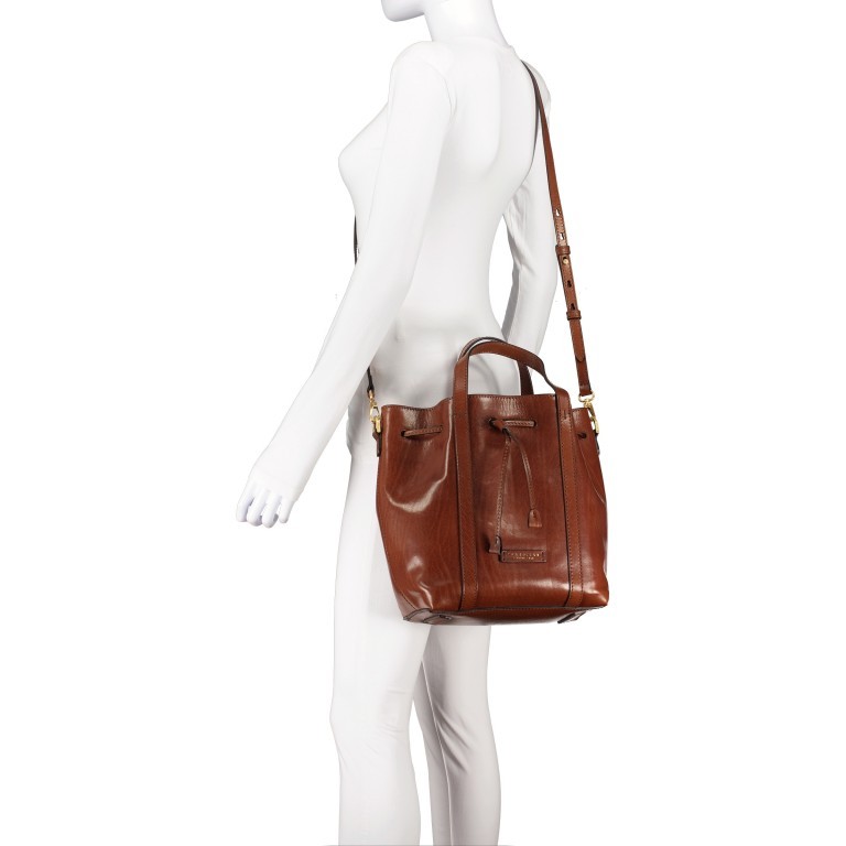 Beuteltasche Vittoria Bucket Bag Marrone, Farbe: cognac, Marke: The Bridge, EAN: 8033748487330, Abmessungen in cm: 25x29x12, Bild 6 von 7