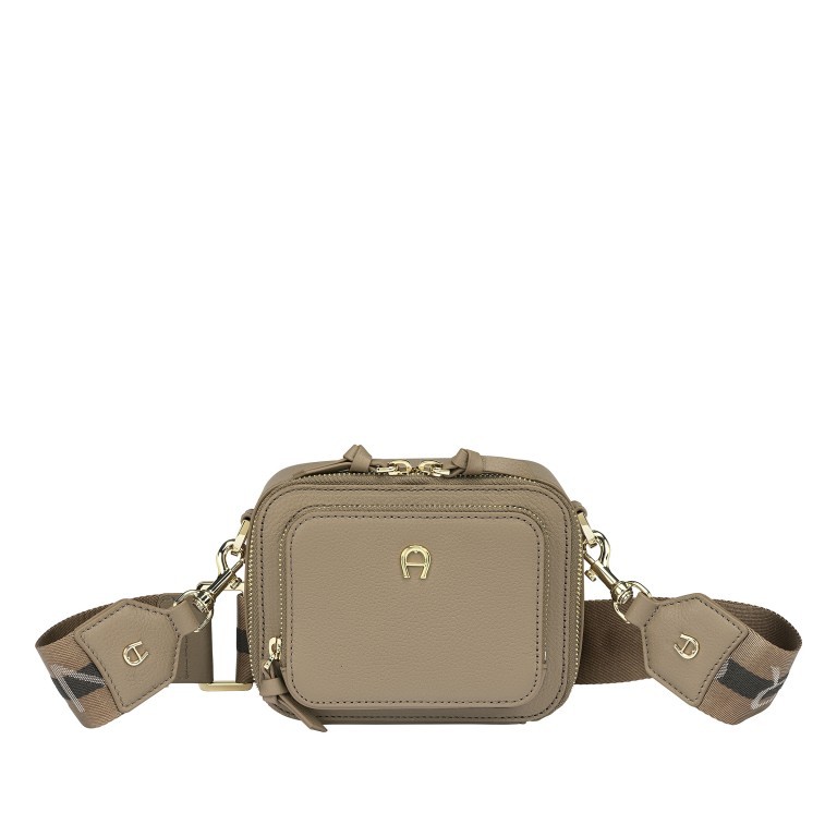 Umhängetasche Zita Minitasche XS Caribou Brown, Farbe: taupe/khaki, Marke: AIGNER, EAN: 4055539449741, Abmessungen in cm: 18x13x10, Bild 1 von 5