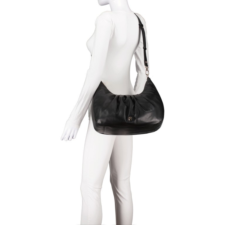 Beuteltasche Filo M 136-096 Black, Farbe: schwarz, Marke: AIGNER, EAN: 4055539450211, Abmessungen in cm: 36x27x20, Bild 6 von 7