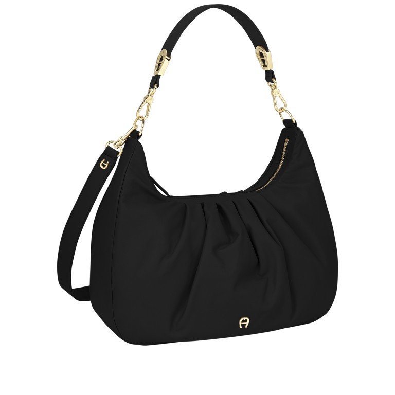 Beuteltasche Filo M 136-096 Black, Farbe: schwarz, Marke: AIGNER, EAN: 4055539450211, Abmessungen in cm: 36x27x20, Bild 2 von 7