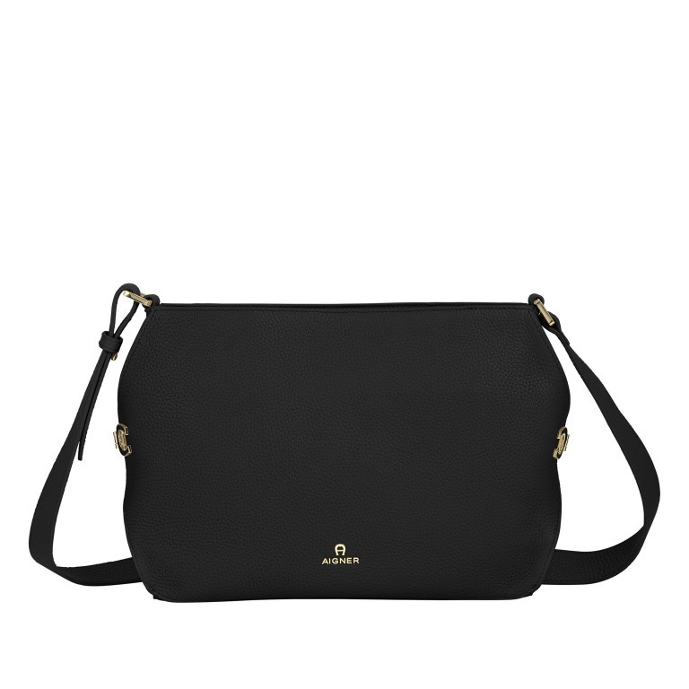 Umhängetasche Milano M 132-323 Black, Farbe: schwarz, Marke: AIGNER, EAN: 4055539448690, Abmessungen in cm: 34x22.5x8.5, Bild 1 von 7
