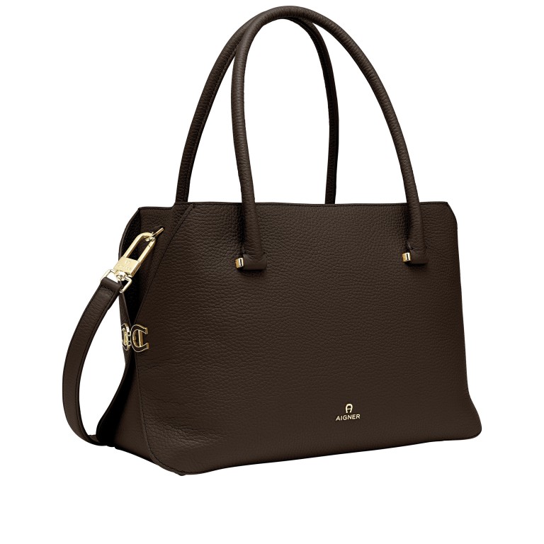 Handtasche Milano Handbag L Charcoal Brown, Farbe: braun, Marke: AIGNER, EAN: 4055539448959, Abmessungen in cm: 37x24x16, Bild 2 von 7