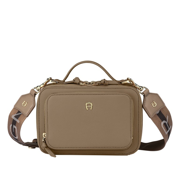 Umhängetasche Zita Umhängetasche S Caribou Brown, Farbe: taupe/khaki, Marke: AIGNER, EAN: 4055539448065, Abmessungen in cm: 23x15x10, Bild 1 von 6