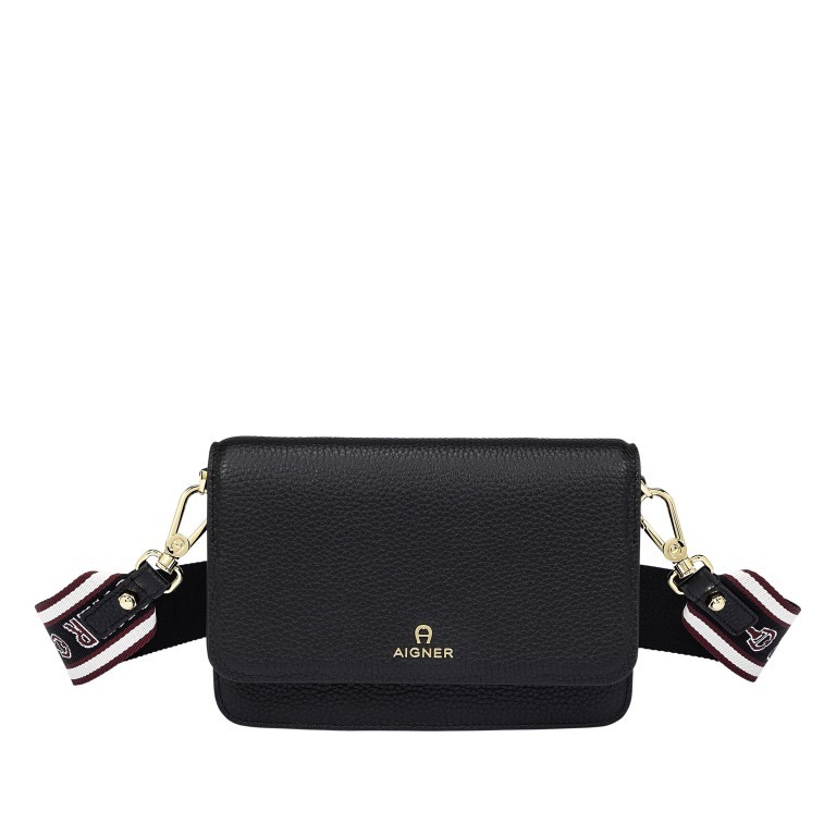 Umhängetasche / Clutch 156-759 Black, Farbe: schwarz, Marke: AIGNER, EAN: 4055539452796, Abmessungen in cm: 19.5x13.5x4, Bild 1 von 3