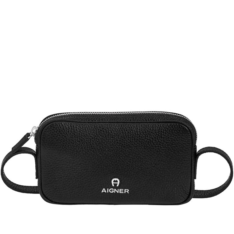 Handy- / Umhängetasche Fashion Mobile Bag Black Silver, Farbe: schwarz, Marke: AIGNER, EAN: 4055539453403, Abmessungen in cm: 18x11x3, Bild 1 von 5