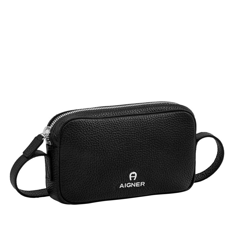 Handy- / Umhängetasche Fashion Mobile Bag Black Silver, Farbe: schwarz, Marke: AIGNER, EAN: 4055539453403, Abmessungen in cm: 18x11x3, Bild 2 von 5