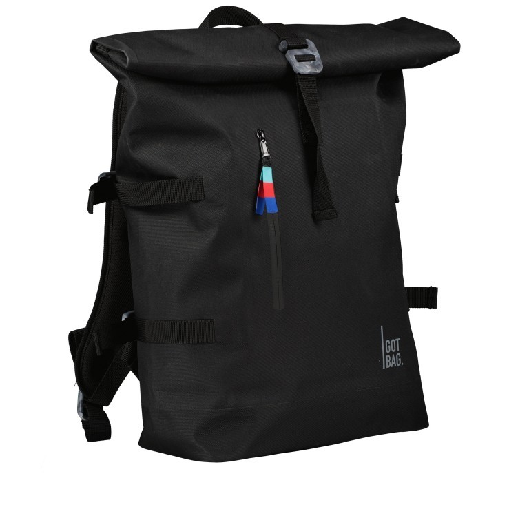 Rucksack Rolltop HolyPoly mit herausnehmbarer 15-Zoll-Laptophülle Black, Farbe: schwarz, Marke: Got Bag, EAN: 4260483881442, Abmessungen in cm: 32x47x17, Bild 2 von 7