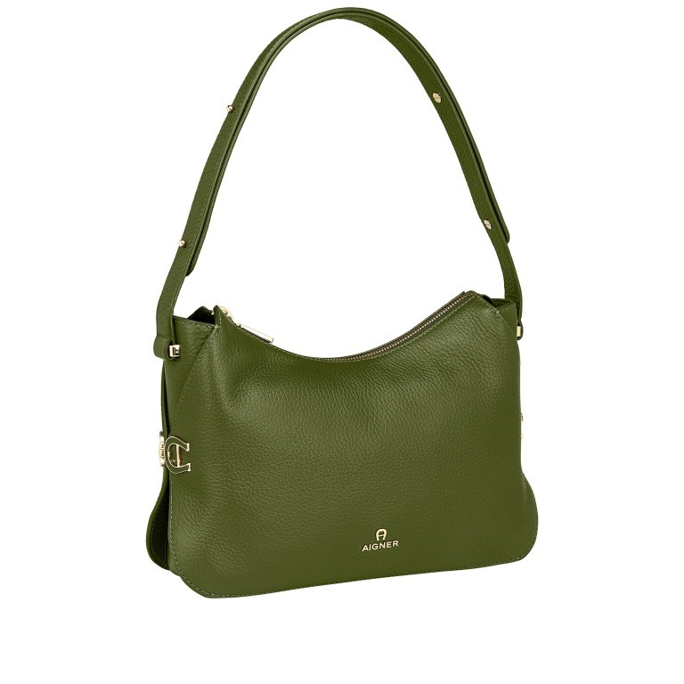 Umhängetasche Milano Mini 135-365 Pesto Green, Farbe: grün/oliv, Marke: AIGNER, EAN: 4055539418556, Abmessungen in cm: 28x20x8, Bild 2 von 7