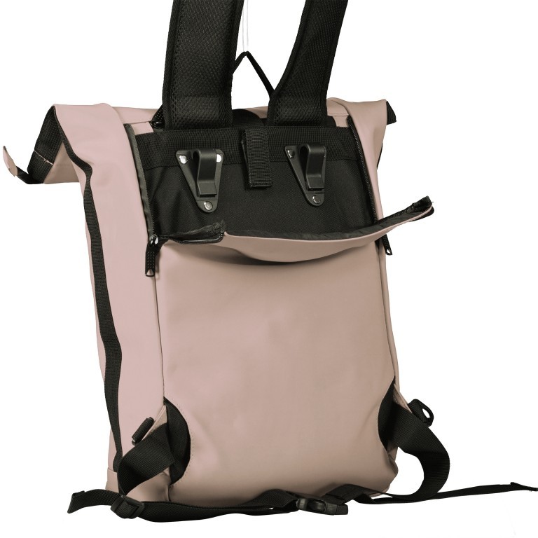 Fahrradtasche Rucksack mit Gepäckträgerbefestigung Alt Rose, Farbe: rosa/pink, Marke: Blackbeat, EAN: 4066727000743, Abmessungen in cm: 29x45x11, Bild 6 von 12