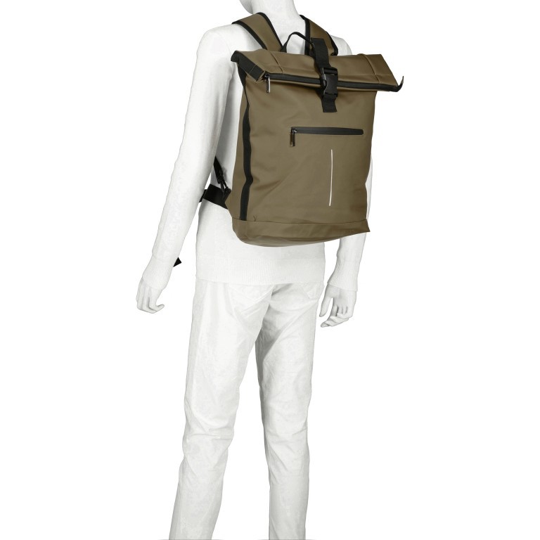 Fahrradtasche Rucksack mit Gepäckträgerbefestigung Oliv, Farbe: grün/oliv, Marke: Blackbeat, EAN: 4066727000750, Abmessungen in cm: 29x45x11, Bild 7 von 12