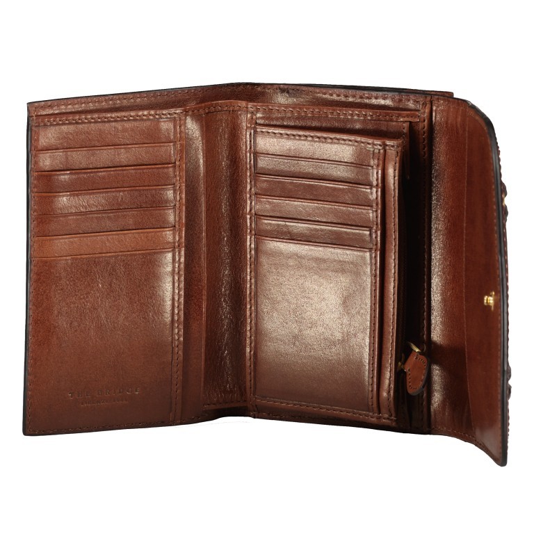 Geldbörse Bettina Marrone, Farbe: cognac, Marke: The Bridge, EAN: 8033748518904, Abmessungen in cm: 15x10x4, Bild 4 von 5
