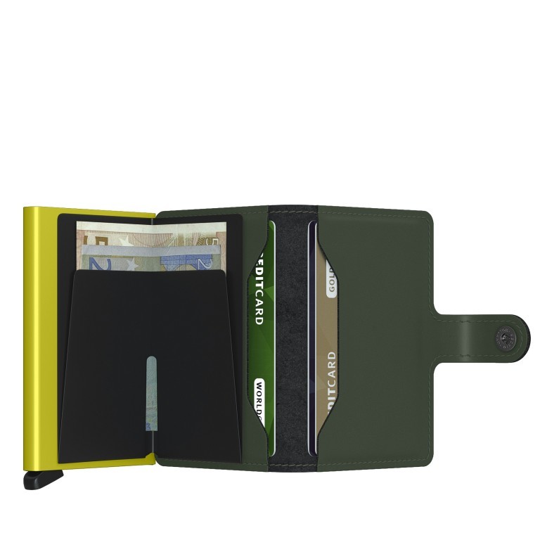 Geldbörse Miniwallet Matte Green Lime, Farbe: grün/oliv, Marke: Secrid, EAN: 8718215289500, Abmessungen in cm: 6.8x10.2x2.1, Bild 3 von 5