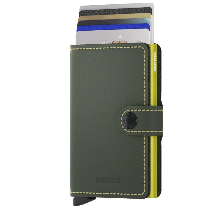 Geldbörse Miniwallet Matte Green Lime, Farbe: grün/oliv, Marke: Secrid, EAN: 8718215289500, Abmessungen in cm: 6.8x10.2x2.1, Bild 5 von 5