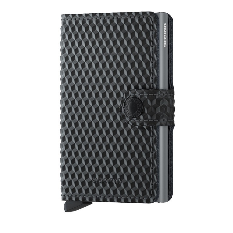 Geldbörse Miniwallet Cubic Black Titanium, Farbe: anthrazit, Marke: Secrid, EAN: 8718215289760, Abmessungen in cm: 6.8x10.2x2.1, Bild 1 von 5