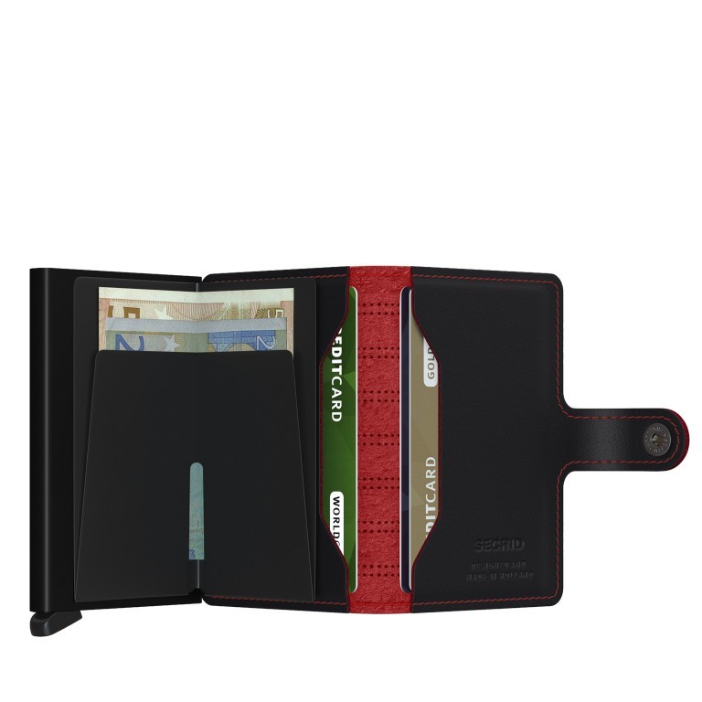 Geldbörse Miniwallet Fuel mit RFID-Schutz Black Red, Farbe: anthrazit, Marke: Secrid, EAN: 8718215289784, Abmessungen in cm: 6.5x10.2x2.1, Bild 3 von 5
