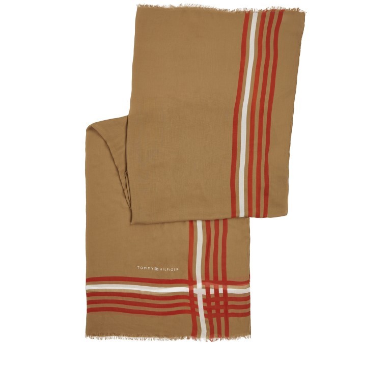 Schal Essential Flag Scarf Countryside Khaki, Farbe: cognac, Marke: Tommy Hilfiger, EAN: 8720641989138, Bild 1 von 3