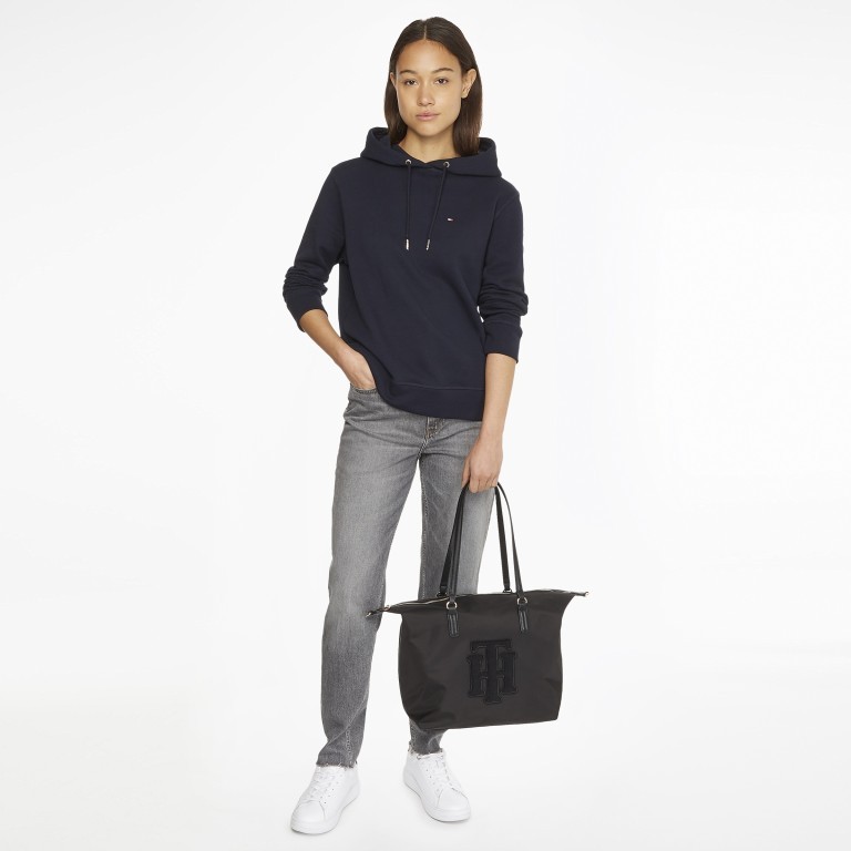 Shopper Poppy Tote Applique Black, Farbe: schwarz, Marke: Tommy Hilfiger, EAN: 8720641959124, Abmessungen in cm: 48x32x14, Bild 3 von 5