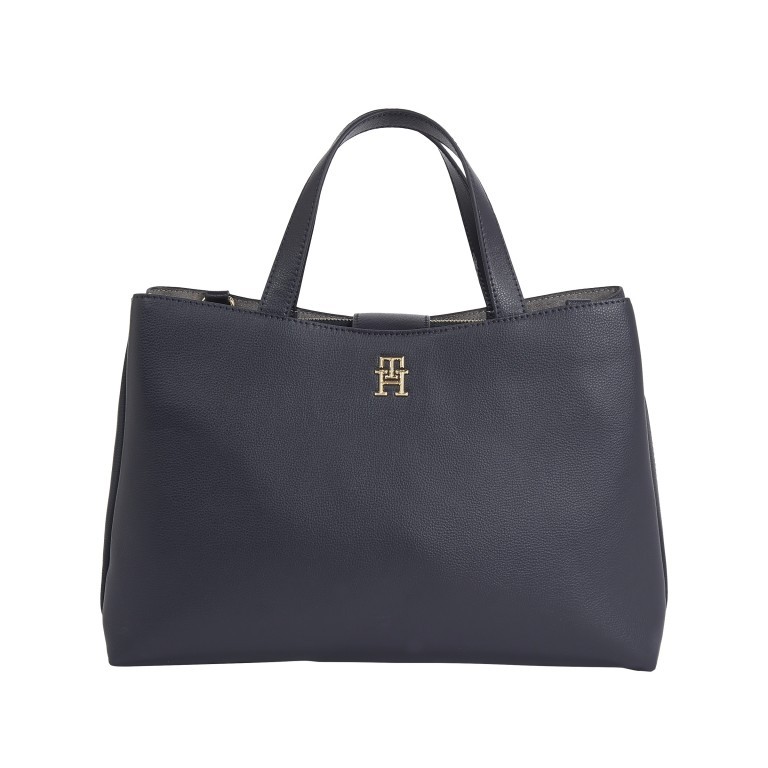 Handtasche Tommy Life Satchel Space Blue, Farbe: blau/petrol, Marke: Tommy Hilfiger, EAN: 8720641961974, Abmessungen in cm: 37x25x12, Bild 1 von 5