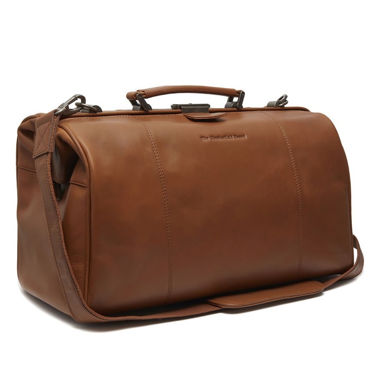 Reisetasche Texel mit Bügelverschluss Cognac, Farbe: cognac, Marke: The Chesterfield Brand, EAN: 8719241088662, Abmessungen in cm: 42x26x21, Bild 1 von 7