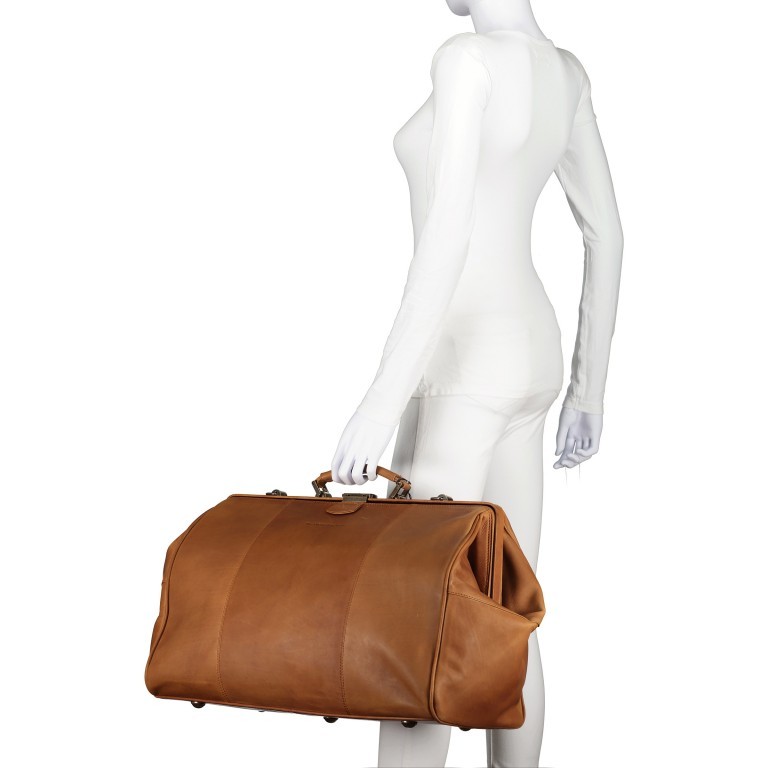 Reisetasche Corfu mit Laptopfach 15 Zoll Cognac, Farbe: cognac, Marke: The Chesterfield Brand, EAN: 8719241088754, Abmessungen in cm: 52x31x26, Bild 3 von 7