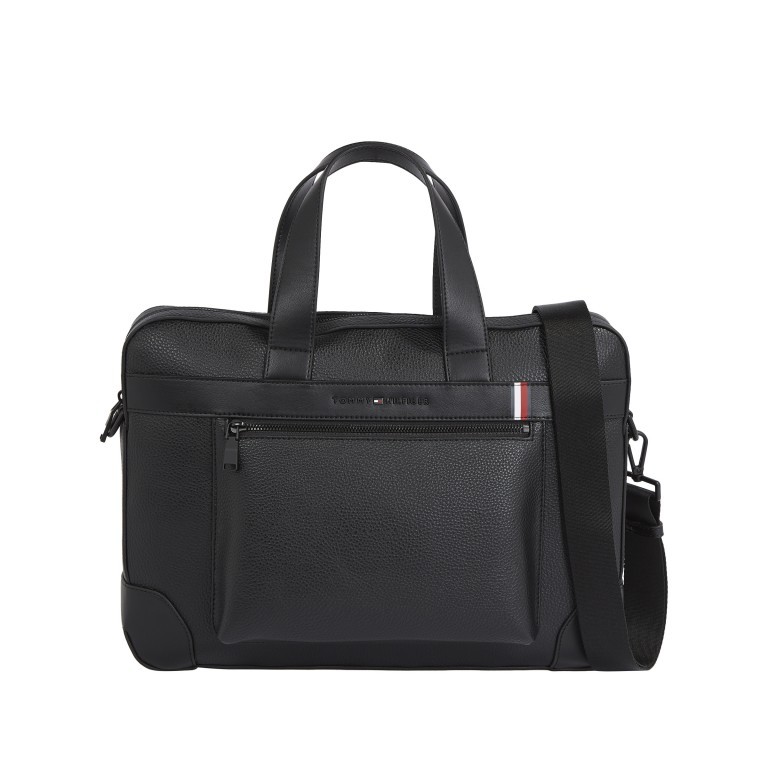 Aktentasche Central Computer Bag Black, Farbe: schwarz, Marke: Tommy Hilfiger, EAN: 8720641960724, Abmessungen in cm: 41x28x6, Bild 1 von 5