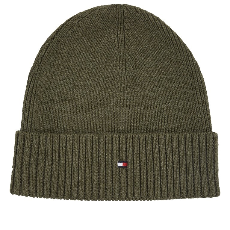 Mütze Essential Flag Beanie Army Green Melange, Farbe: grün/oliv, Marke: Tommy Hilfiger, EAN: 8720641981811, Bild 1 von 3