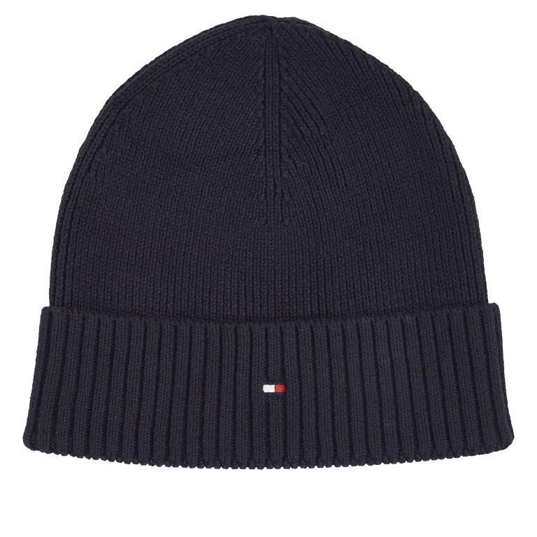 Mütze Essential Flag Beanie Space Blue, Farbe: blau/petrol, Marke: Tommy Hilfiger, EAN: 8720641982931, Bild 1 von 3
