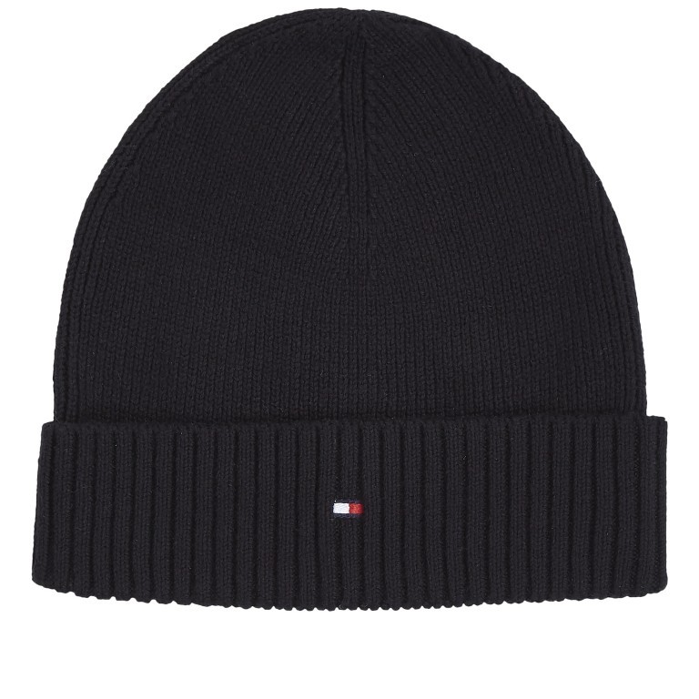 Mütze Essential Flag Beanie Black, Farbe: schwarz, Marke: Tommy Hilfiger, EAN: 8720641982726, Bild 1 von 3