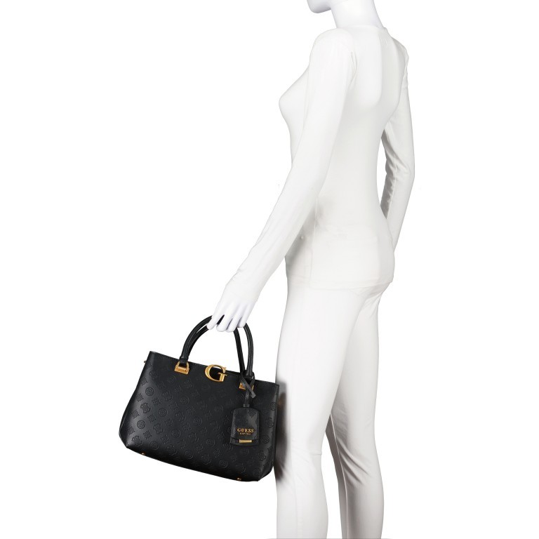 Handtasche g vibes Black Logo, Farbe: schwarz, Marke: Guess, EAN: 0190231634065, Abmessungen in cm: 30x22x11, Bild 3 von 6