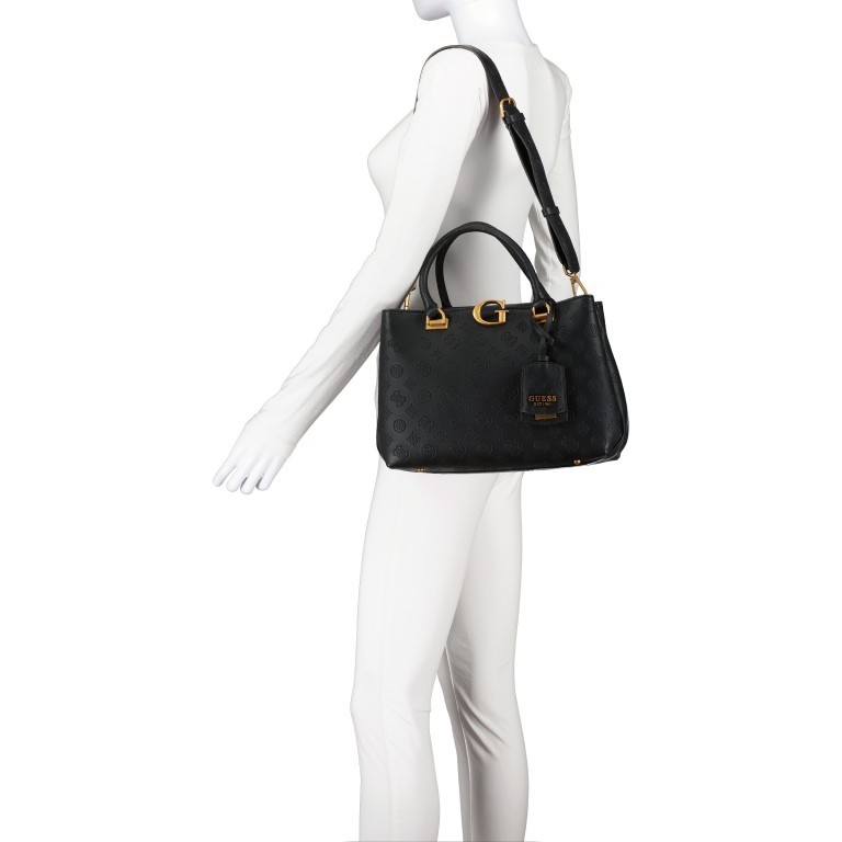Handtasche g vibes Black Logo, Farbe: schwarz, Marke: Guess, EAN: 0190231634065, Abmessungen in cm: 30x22x11, Bild 4 von 6