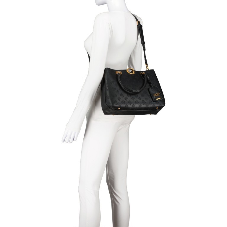 Handtasche g vibes Black Logo, Farbe: schwarz, Marke: Guess, EAN: 0190231634065, Abmessungen in cm: 30x22x11, Bild 5 von 6