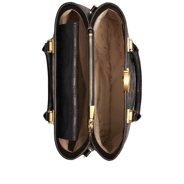 Handtasche g vibes Black Logo, Farbe: schwarz, Marke: Guess, EAN: 0190231634065, Abmessungen in cm: 30x22x11, Bild 6 von 6