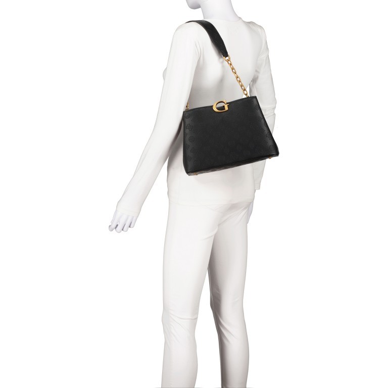 Tasche g vibes Black Logo, Farbe: schwarz, Marke: Guess, EAN: 0190231634119, Abmessungen in cm: 28x19x10, Bild 4 von 5