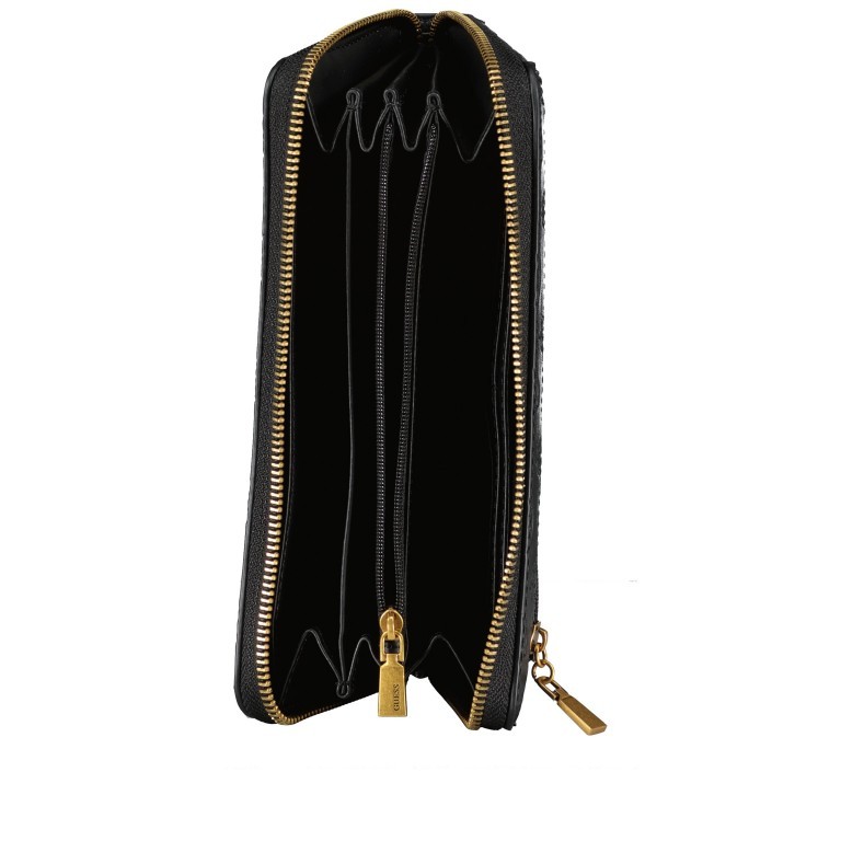 Geldbörse g vibes mit Handschlaufe Black Logo, Farbe: schwarz, Marke: Guess, EAN: 0190231634263, Abmessungen in cm: 21x10x2, Bild 5 von 5
