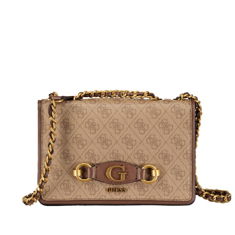 Guess Tasche Izzy Latte Logo Brown