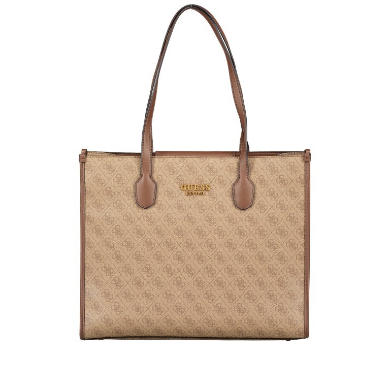 Shopper Silvana 4g-logo Latte Logo Brown, Farbe: beige, Marke: Guess, EAN: 0190231655916, Abmessungen in cm: 40x33.5x14.5, Bild 1 von 5