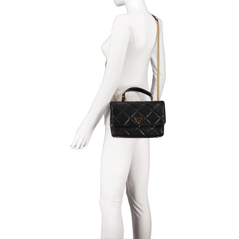 Tasche Cessily Black, Farbe: schwarz, Marke: Guess, EAN: 0190231535034, Abmessungen in cm: 26x16x8.5, Bild 5 von 6