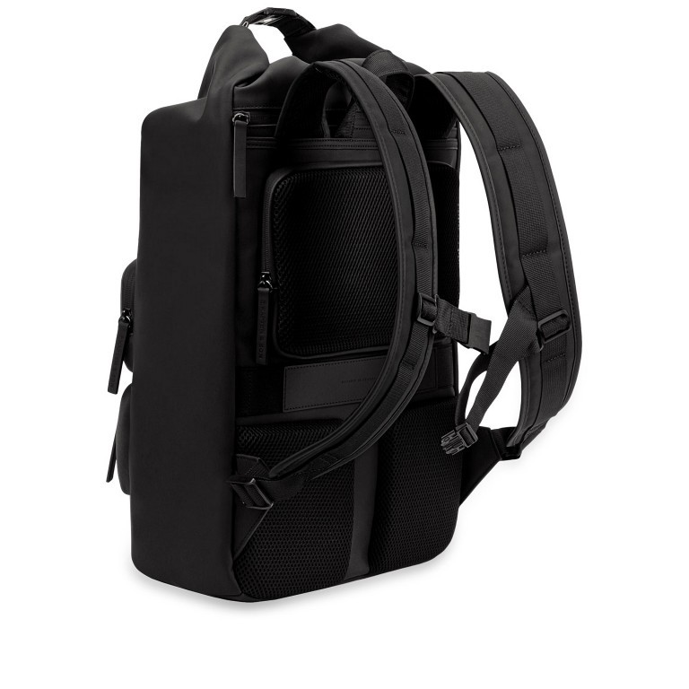 Freizeitrucksack Tonsberg mit Laptopfach 16 Zoll All Black, Farbe: schwarz, Marke: Kapten & Son, EAN: 4251145217518, Abmessungen in cm: 31x47x20, Bild 4 von 8