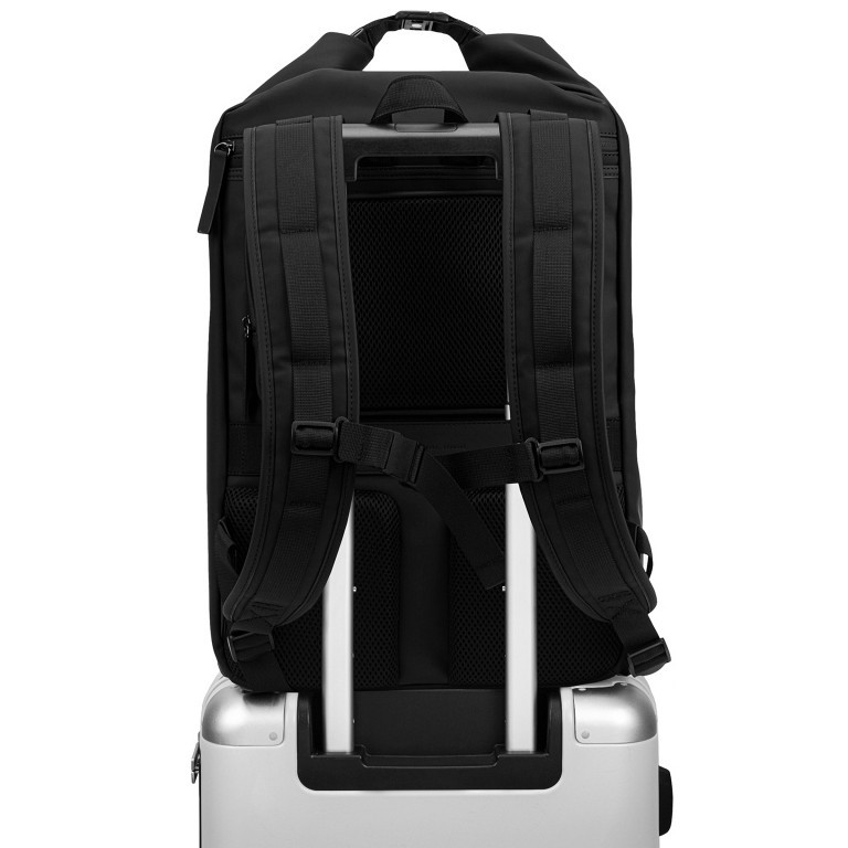 Freizeitrucksack Tonsberg mit Laptopfach 16 Zoll All Black, Farbe: schwarz, Marke: Kapten & Son, EAN: 4251145217518, Abmessungen in cm: 31x47x20, Bild 5 von 8