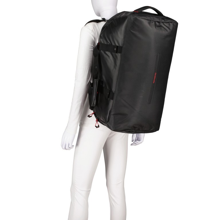Reisetasche Ecodiver Duffle M auch als Rucksack nutzbar Black, Farbe: schwarz, Marke: Samsonite, EAN: 5400520140951, Abmessungen in cm: 63x29x35, Bild 4 von 9