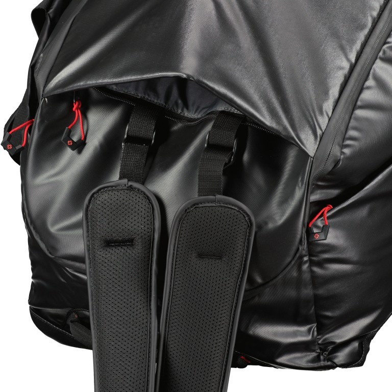 Reisetasche Ecodiver Duffle M auch als Rucksack nutzbar Black, Farbe: schwarz, Marke: Samsonite, EAN: 5400520140951, Abmessungen in cm: 63x29x35, Bild 10 von 14