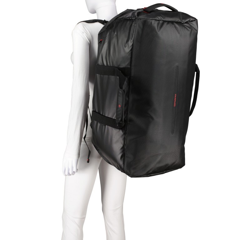 Reisetasche Ecodiver Duffle L auch als Rucksack nutzbar Black, Farbe: schwarz, Marke: Samsonite, EAN: 5400520140982, Abmessungen in cm: 69x36x37, Bild 5 von 9