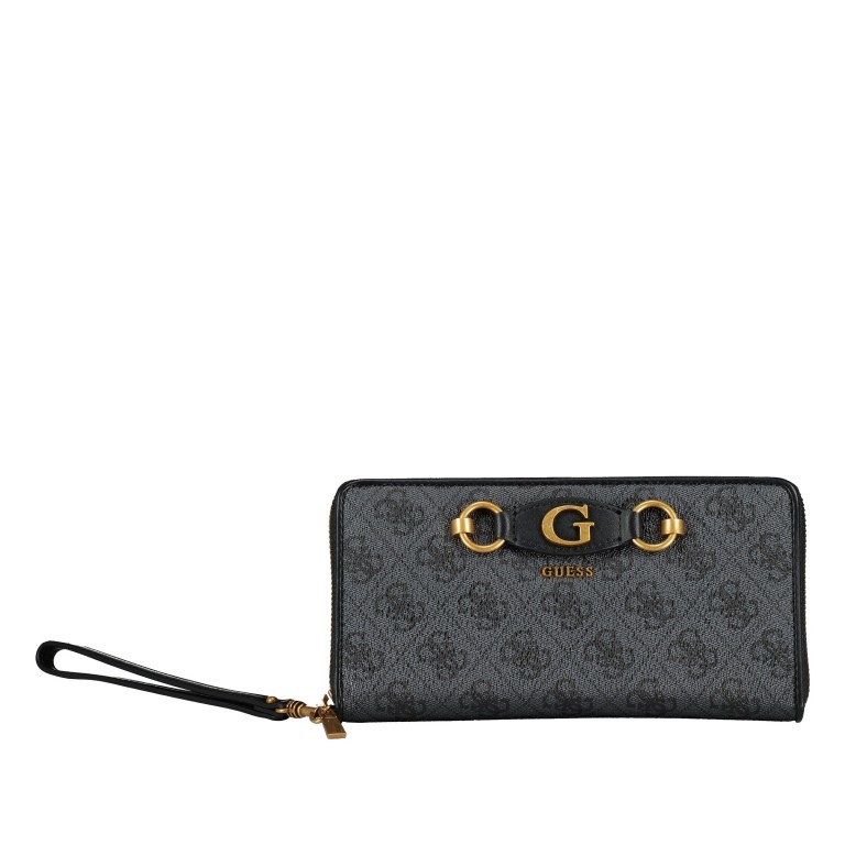 Geldbörse Izzy 4g-logo mit Handschlaufe Coal Logo, Farbe: anthrazit, Marke: Guess, EAN: 0190231659051, Abmessungen in cm: 21x11x3, Bild 1 von 6