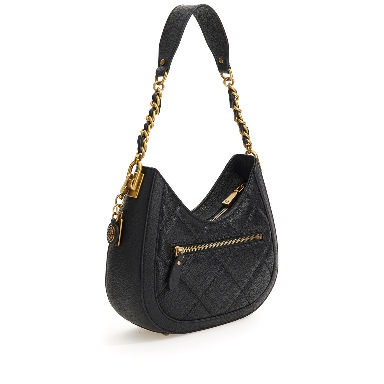Beuteltasche Abey Black, Farbe: schwarz, Marke: Guess, EAN: 0190231633297, Abmessungen in cm: 24x20x9, Bild 2 von 5