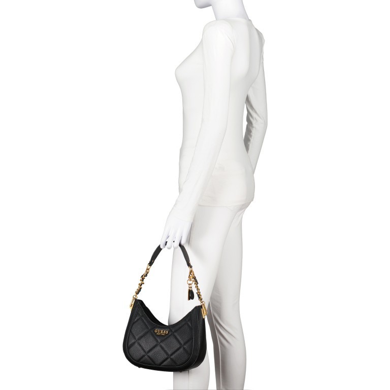 Beuteltasche Abey Black, Farbe: schwarz, Marke: Guess, EAN: 0190231633297, Abmessungen in cm: 24x20x9, Bild 3 von 5