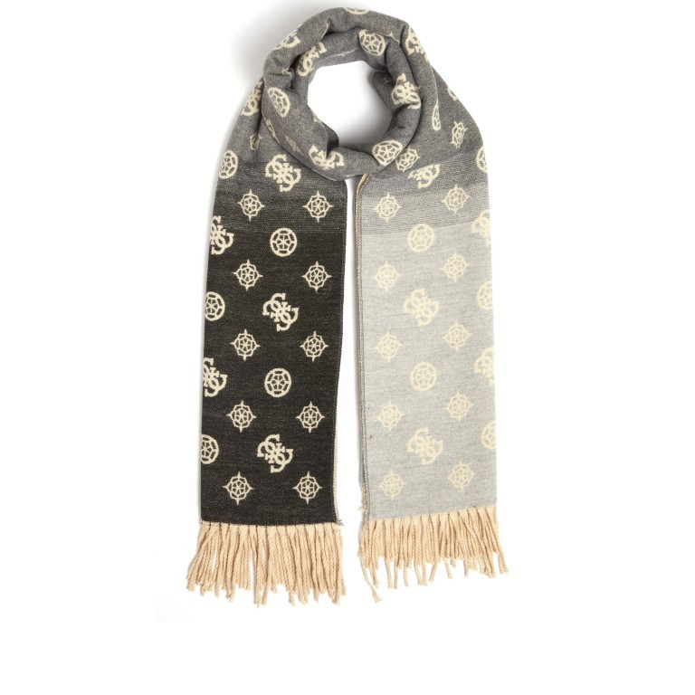 Schal Logo mit Fransen Black Multi, Farbe: schwarz, Marke: Guess, EAN: 7619342124164, Bild 1 von 4