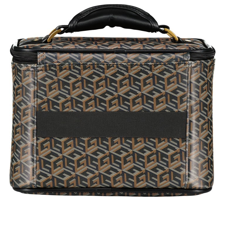 Kosmetikkoffer Wilder Travel Black Logo Cognac, Farbe: schwarz, Marke: Guess, EAN: 0190231659853, Abmessungen in cm: 21x28.5x19, Bild 3 von 5